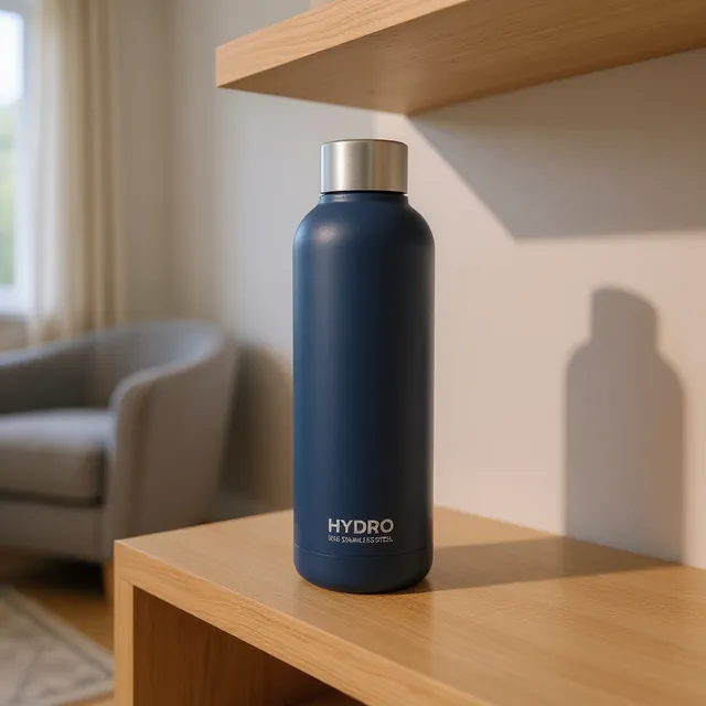 Water bottle rendered in the Shelf scene